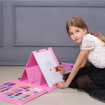 Дитячий набір для малювання (208 предметів), Набір для дитячої творчості у валізі, Валіза юного художника, фото 3