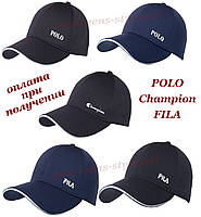 Чоловіча жіноча (унісекс) спортивна кепка бейсболка блайзер Champion POLO FILA