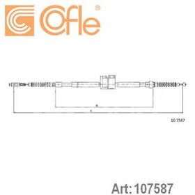 Трос ручка Audi 100/A6/V8 Quattro (91-97) правий диски Cofle 107587