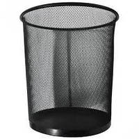Корзина для сміття металева сітчаста чорна 27х24 см