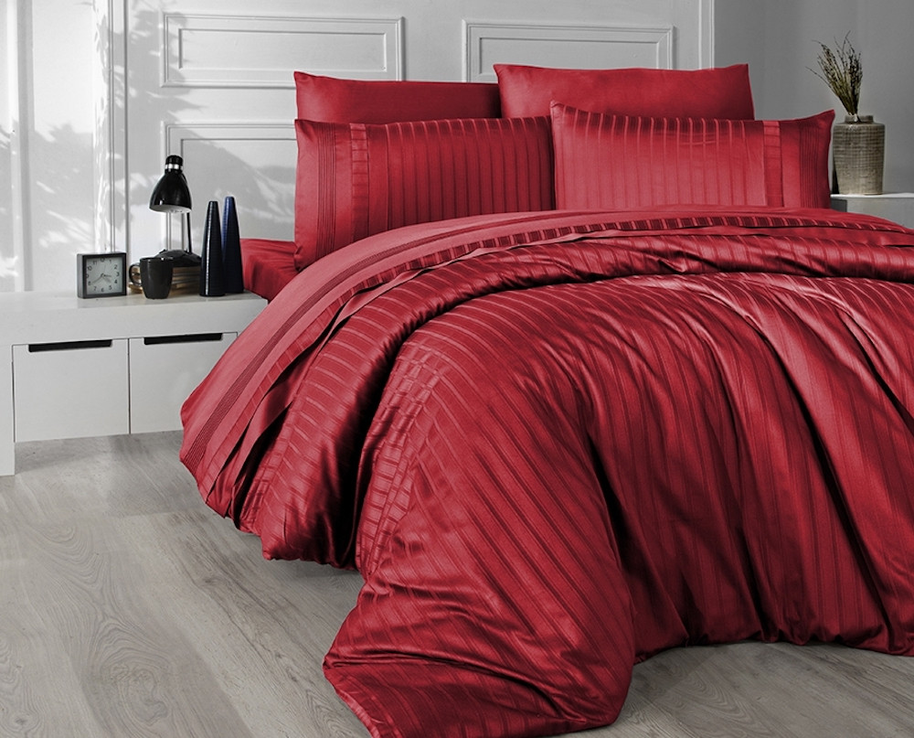 Постільна Білизна First Choice Deluxe Satin New Trend Kirmizi, фото 1