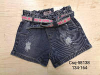 Шорты джинсовые для девочек Seagull, 134-164рр .оптом CSQ-58138