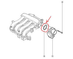 Renault (Франція) 8200236731 — Прокладка дросельної заслінки Рено Лагуна 2 k4m, фото 2