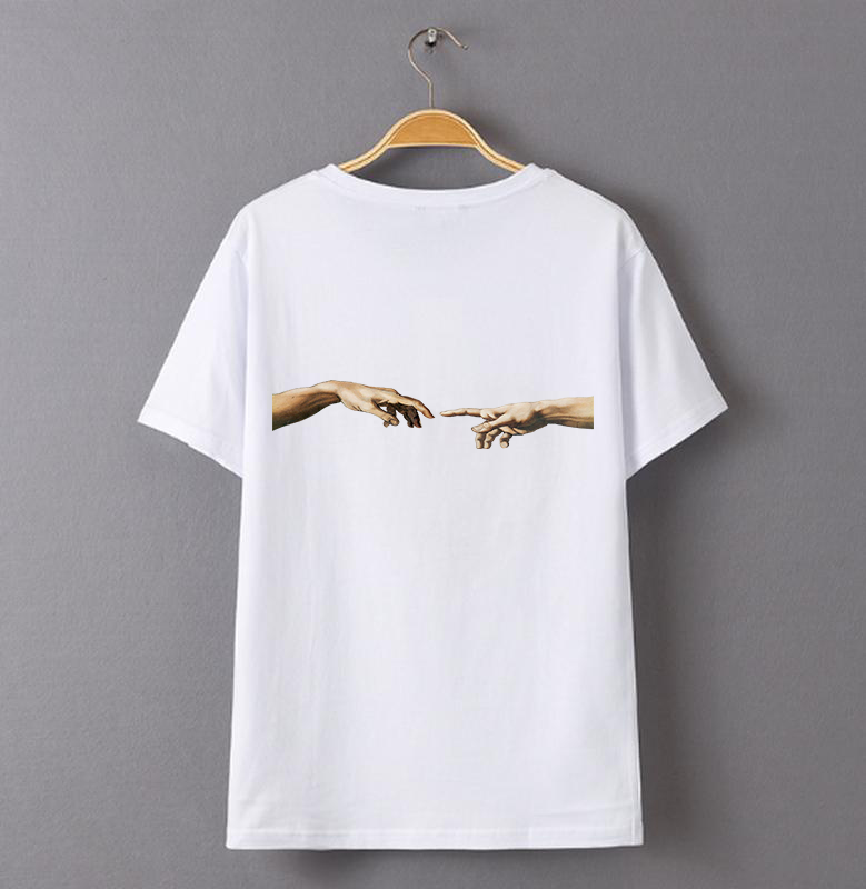 Модна жіноча футболка з принтом рук 42\44, фото 1