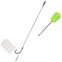 Комплект карповых поводков Fishing ROI с иголкой и стопорами Hook №4 25lb