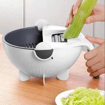 Овочерізка тирка багатофункціональна з контейнером Wet basket vegetable cutter/Мальтислайсер Опт