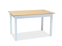 Раскладной кухонный стол "Horacy" (дуб Сонома, белый) 100 * 140см