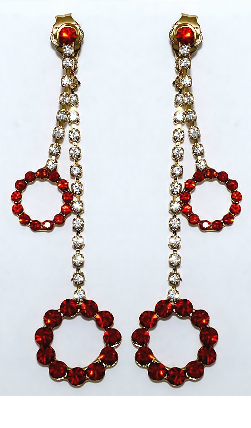 Сережки-гвоздики Neoglory. Позолота. Камені: циркон. Довжина: 5.1 см. Ширина: 12 мм.