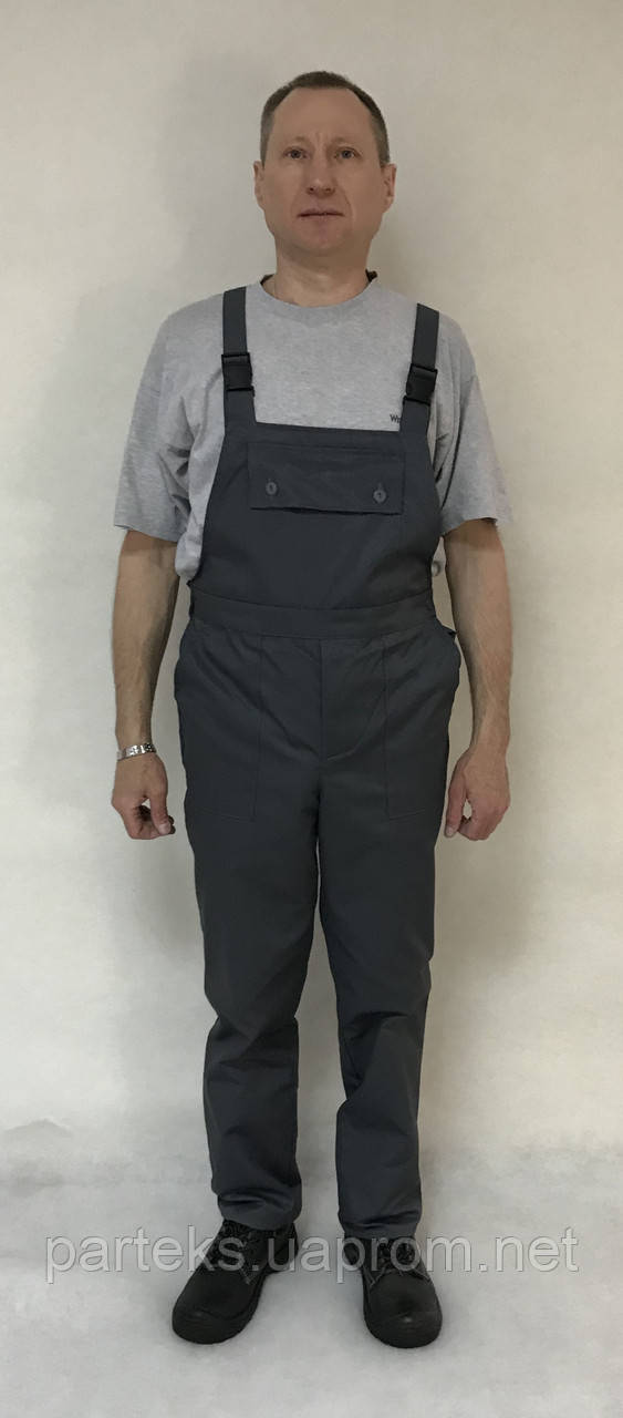 Костюм рабочий Мастер, куртка и полукомбинезон серого цвета - фото 6 - id-p7924724