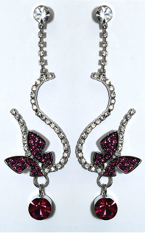 Сережки-гвоздики Neoglory. Родій. Камені: циркон. Довжина: 5.7 см. Ширина: 18 мм.