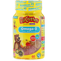 L'il Critters Omega-3, Raspberry-Lemonade Flavors, Дитяча Омега-3 (60 шт.)