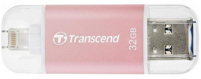 Флешнакопичувач Transcend JetDrive Go 300 Lightning/USB 3.1 32GB Рожевий