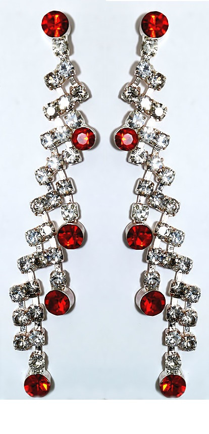 Сережки-гвоздики Neoglory. Родій. Камені: циркон. Довжина: 6.6 см. Ширина: 10 мм.