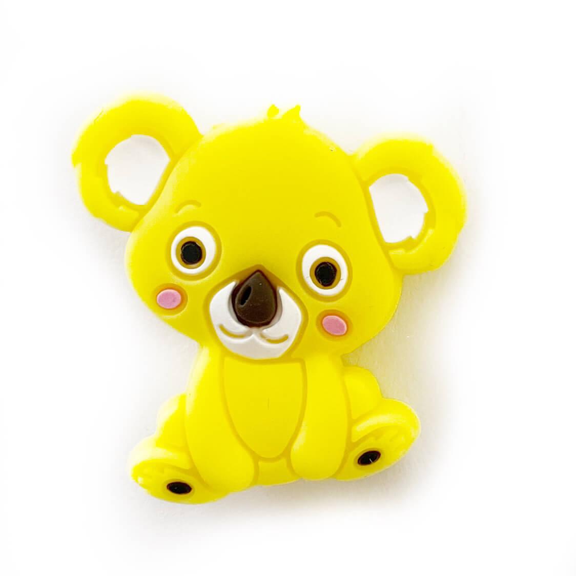 Коала МІНІ (жовтий) силіконова намистина