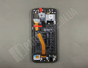 Дисплей Huawei P Smart plus Black (02352BUE) сервісний оригінал у зборі з рамкою, акб і датчиками, фото 2