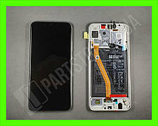 Дисплей Huawei P Smart plus White (02352BUK) сервісний оригінал у зборі з рамкою, акб і датчиками