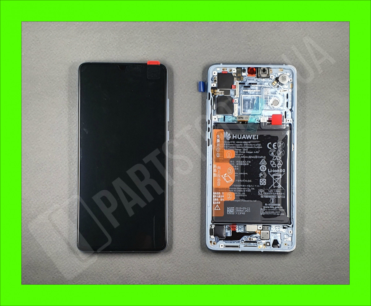 Дисплей Huawei P30 Breathing Crystal (02352NLP) сервісний оригінал у складі з рамкою, акб і датчиками