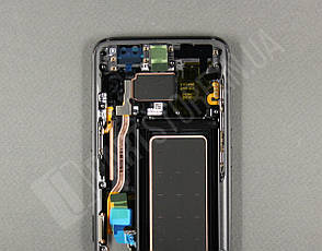 Дисплей Samsung G950 Black S8 (GH97-20457A) сервісний оригінал у зборі з рамкою, фото 4