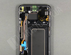 Дисплей Samsung G955 Black S8+ (GH97-20470A) сервісний оригінал у зборі з рамкою, фото 2