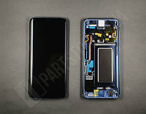 Дисплей Samsung G960 Blue S9 (GH97-21696G) сервисный оригинал в сборе с рамкой, фото 2