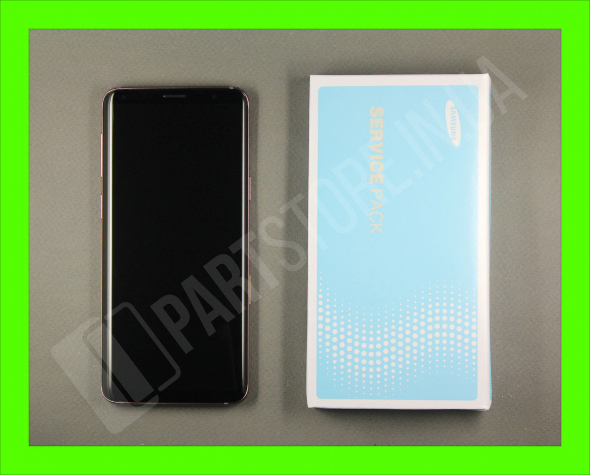 Дисплей Samsung G960 Lilac Purple S9 (GH97-21696B) сервісний оригінал у зборі з рамкою