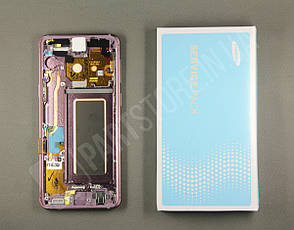 Дисплей Samsung g960 White Purple s9 (GH97-21696B) сервісний оригінал в зборі з рамкою, фото 2