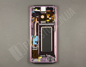 Дисплей Samsung g960 White Purple s9 (GH97-21696B) сервісний оригінал в зборі з рамкою, фото 2