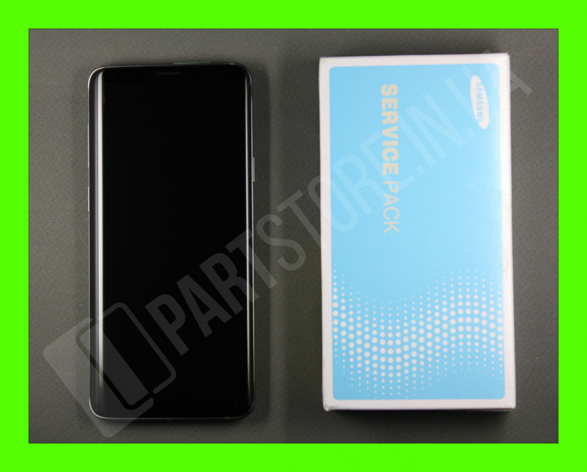Дисплей Samsung G965 Black S9+ (GH97-21691A) сервісний оригінал у зборі з рамкою