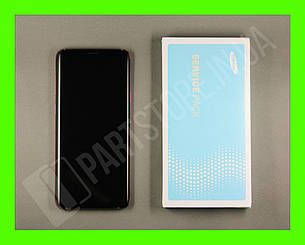 Дисплей Samsung G965 Burgundy Red S9+ (GH97-21691F) сервісний оригінал у зборі з рамкою, фото 1