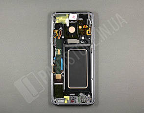 Дисплей Samsung G965 Grey S9+ (GH97-21691C) сервісний оригінал у зборі з рамкою, фото 2