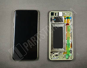 Дисплей Samsung G970 Yellow S10e (GH82-18852G) сервісний оригінал у зборі з рамкою, фото 3