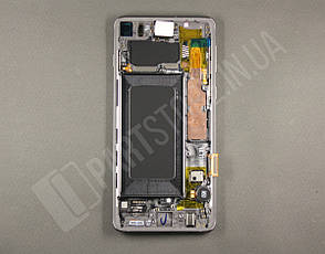 Дисплей Samsung g973 Black s10 (GH82-18850A) сервісний оригінал в зборі з рамкою, фото 2