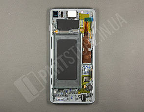 Дисплей Samsung g973 Green s10 (GH82-18850E) сервисный оригинал в сборе с рамкой, фото 2