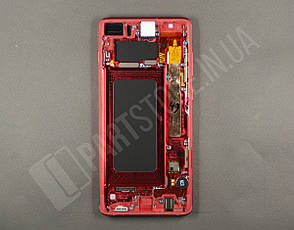 Дисплей Samsung G975 Red S10+ (GH82-18849H) сервісний оригінал у зборі з рамкою, фото 4