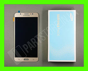 Дисплей Samsung J710 Gold J7 2016 (GH97-18855A) сервісний оригінал, фото 1