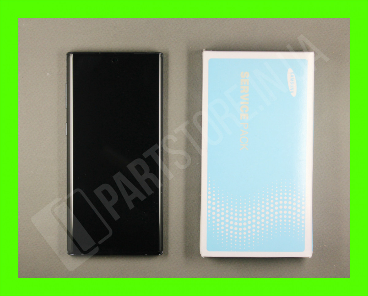 Дисплей Samsung N970 Black Note 10 (GH82-20818A) сервісний оригінал у зборі з рамкою