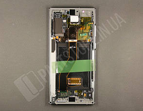 Дисплей Samsung n975 silver/aura glow note 10+ (GH82-20838C) сервісний оригінал в зборі з рамкою, фото 2
