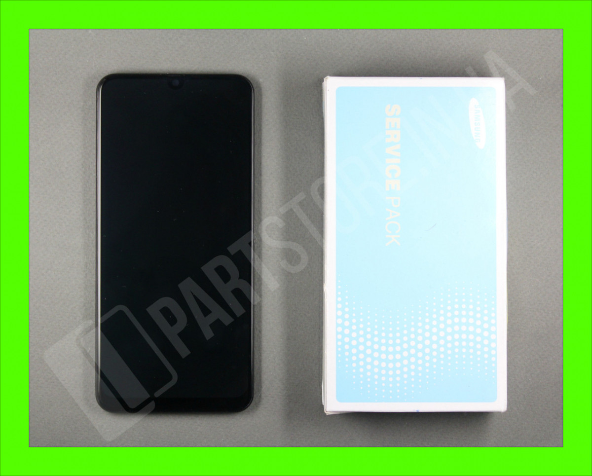 Дисплей Samsung A305 Black А30 2019 (GH82-19202A) сервісний оригінал у зборі з рамкою