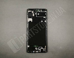 Дисплей Samsung A715 Black А71 2020 (GH82-22152A) сервісний оригінал у зборі з рамкою, фото 4