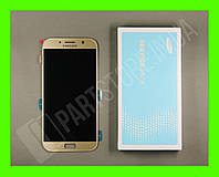 Дисплей Samsung A720 Gold A7 2017 (GH97-19723B) сервисный оригинал