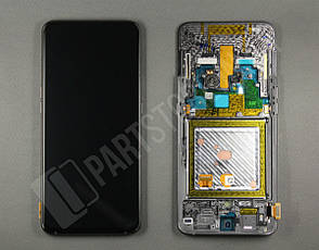 Дисплей Samsung а805 black а80 2019 (GH82-20348A) сервісний оригінал в зборі з рамкою, фото 2