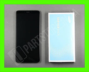 Дисплей Samsung A920 Black A9 2018 (GH82-18308A) сервісний оригінал у зборі з рамкою, фото 1