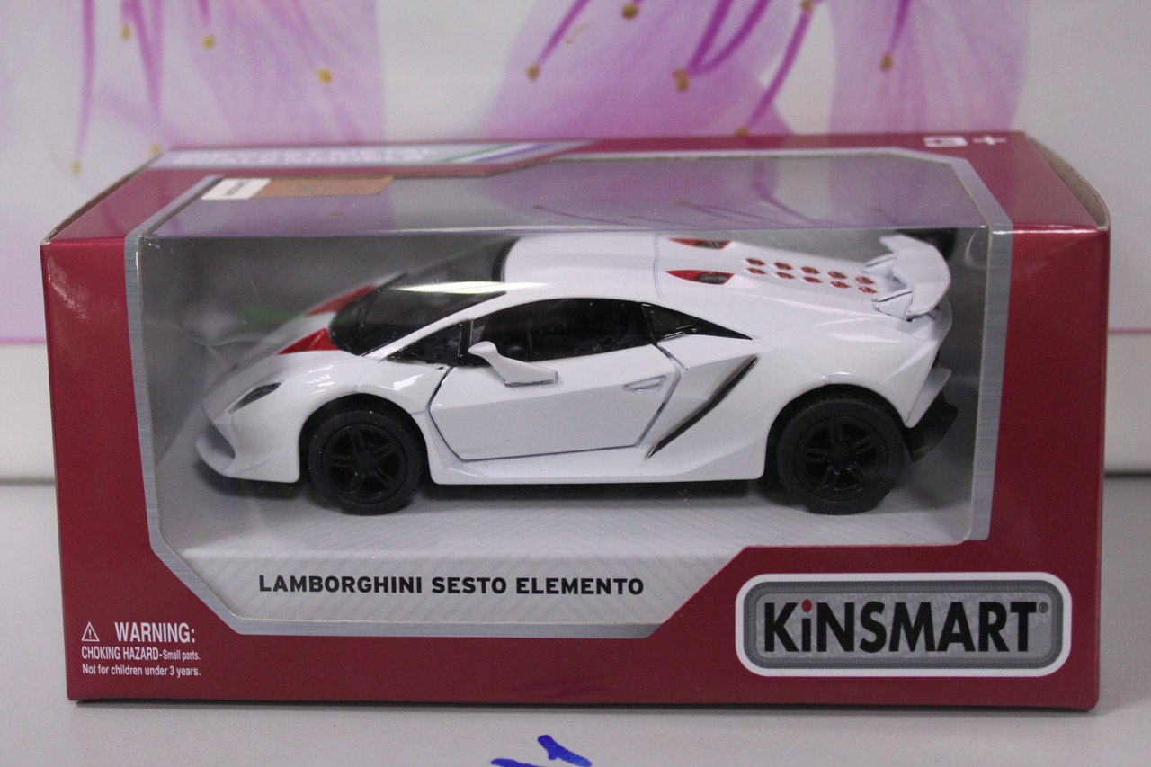 Машинка Kinsmart Lamborghini sesto elemento білий