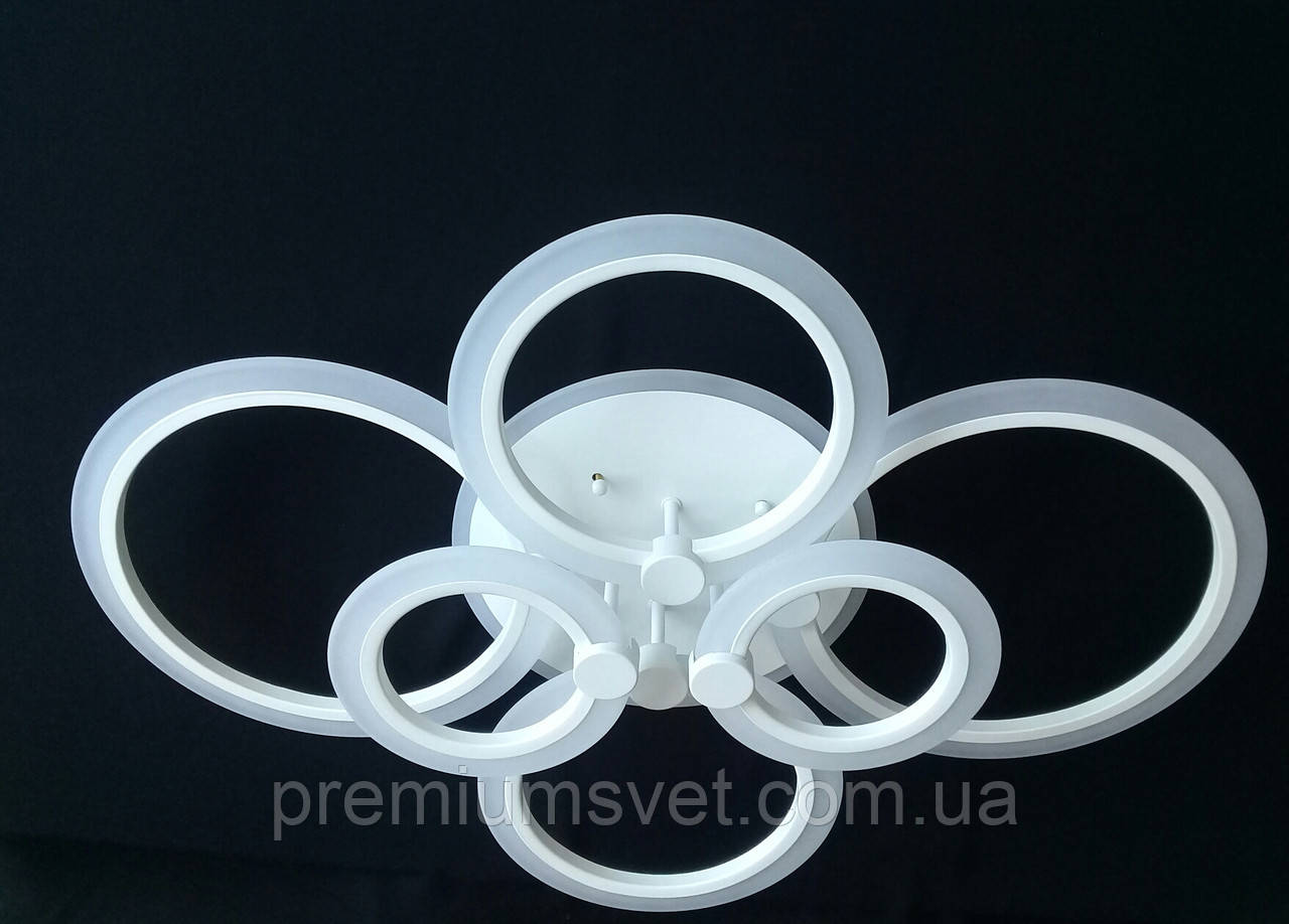 Люстра світлодіодна стельова A8022/6 WH LED 3 color dimmer, фото 1