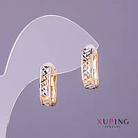 Сережки Xuping d-5мм L-12мм колір золото купити біжутерію оптом в інтернеті