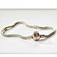 Основа для браслета PANDORA 20 см Пандора з кліпсою замочком і логотипом купити біжутерію гуртом