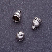 Фурнітура наконечник L-11мм d1-7,5 мм d2-5мм d3-1,5 мм колір срібло фас.20гр. + - 25шт. купити біжутерію дешево оптом в інтернеті