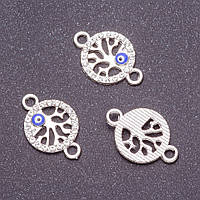 Фурнітура коннектор Дерево очей d-14мм L0мм колір металу "срібло" фас.3шт купити біжутерію дешево оптом в інтернеті
