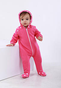 Комбінезон ясельний з капюшоном для дівчинки капітон