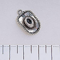 Фурнітура підвіска Капелюх, колір срібло 22х13мм фас. 20 грам + -11 шт. купити біжутерію оптом в інтернеті